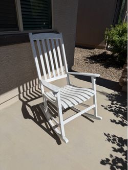 White Wooden Rocking Chair