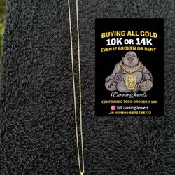 14k J Pendant With 10k Thin Rope Chain 