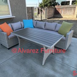 Patio Furniture Outdoor Sectional With Table 