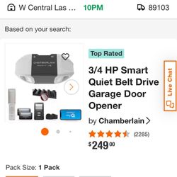 Chamberlain B4505T  3/4 HP Smart Quiet Belt Drive Garage Door Opener - $200 (MSRP $249)