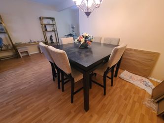 Square Dining Table with 6 chairs