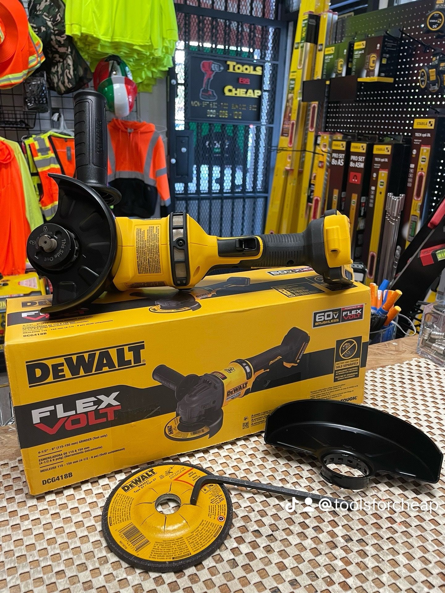 DEWALT FLEXVOLT 60V MAX Cordless Brushless 4.5 in. to 6 in. Small Angle Grinder with Kickback Brake (Tool Only) $279