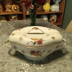 Vintage 6 Cup China Casserole, Occupied Japan