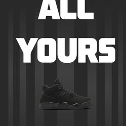Jordan 4 "Black Cat" Preschool SIZE 