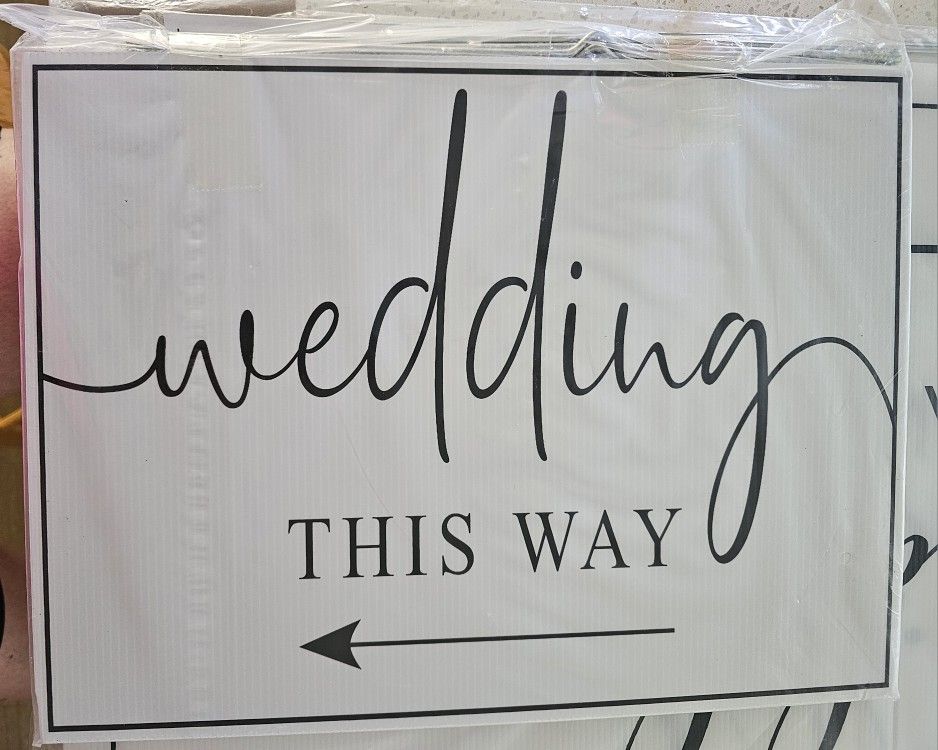 Wedding  [ welcome And Parkig Signs]