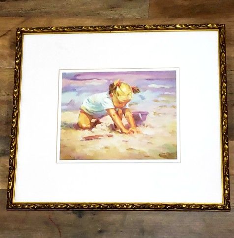 Florida Beach Artwork "Bleach Blonde" 8x10 Full Frame Size 16.5in x 18.5in