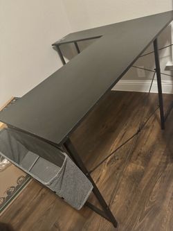 L Shaped Desk, Black