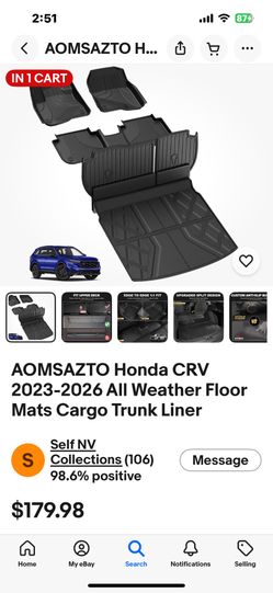 Honda CRV 23-26’ New Floor Mats, Inc Hybrid & Cargo Mat. See Photos