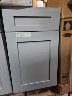 Grey Shaker Kitchen Base Cabinet 18x24x35