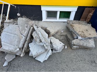 Free concrete pieces from an old porch