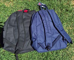 Two Basic Backpacks Black and Navy