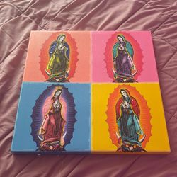 colurful painting mother mary no flaws brand new 