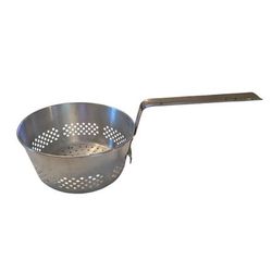 Vintage MCM Aluminum French Frying Deep Fryer / Colander Basket W Lip Clip 7.25”x 3.5”