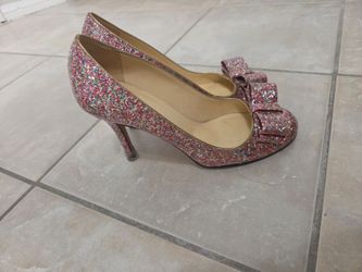 Kate Spade - Krysta Glitter Pumps w/Bow - Size 8