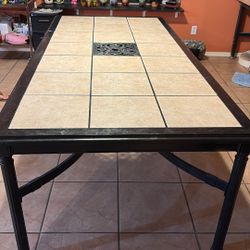 Metal and Tile Table