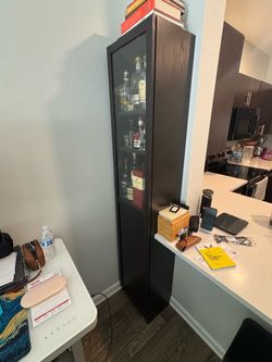 Tall liquor cabinet