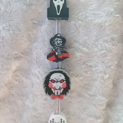 halloween straw budfoes/toppers, horror movie Straw toppers