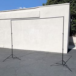 (New in box) $40 Heavy Duty Backdrop Stand 8.5x10 FT Adjustable Photography Background w/ Clips and Carry Bag 