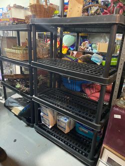 4 shelf shelves plastic black