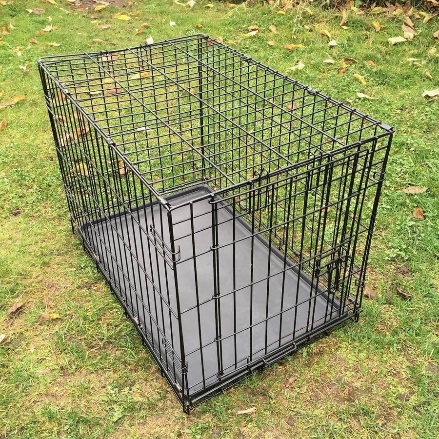 Medium 30" L Folding Wire Metal Dog Training Kennel Crate Carrier