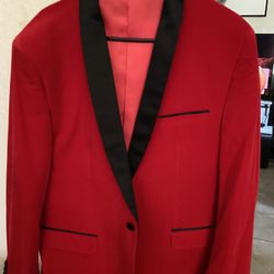 Nice Red Velvet 3piece Suit 