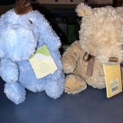 New. Classic Pooh And Eeyore 9" Plush. See Description 