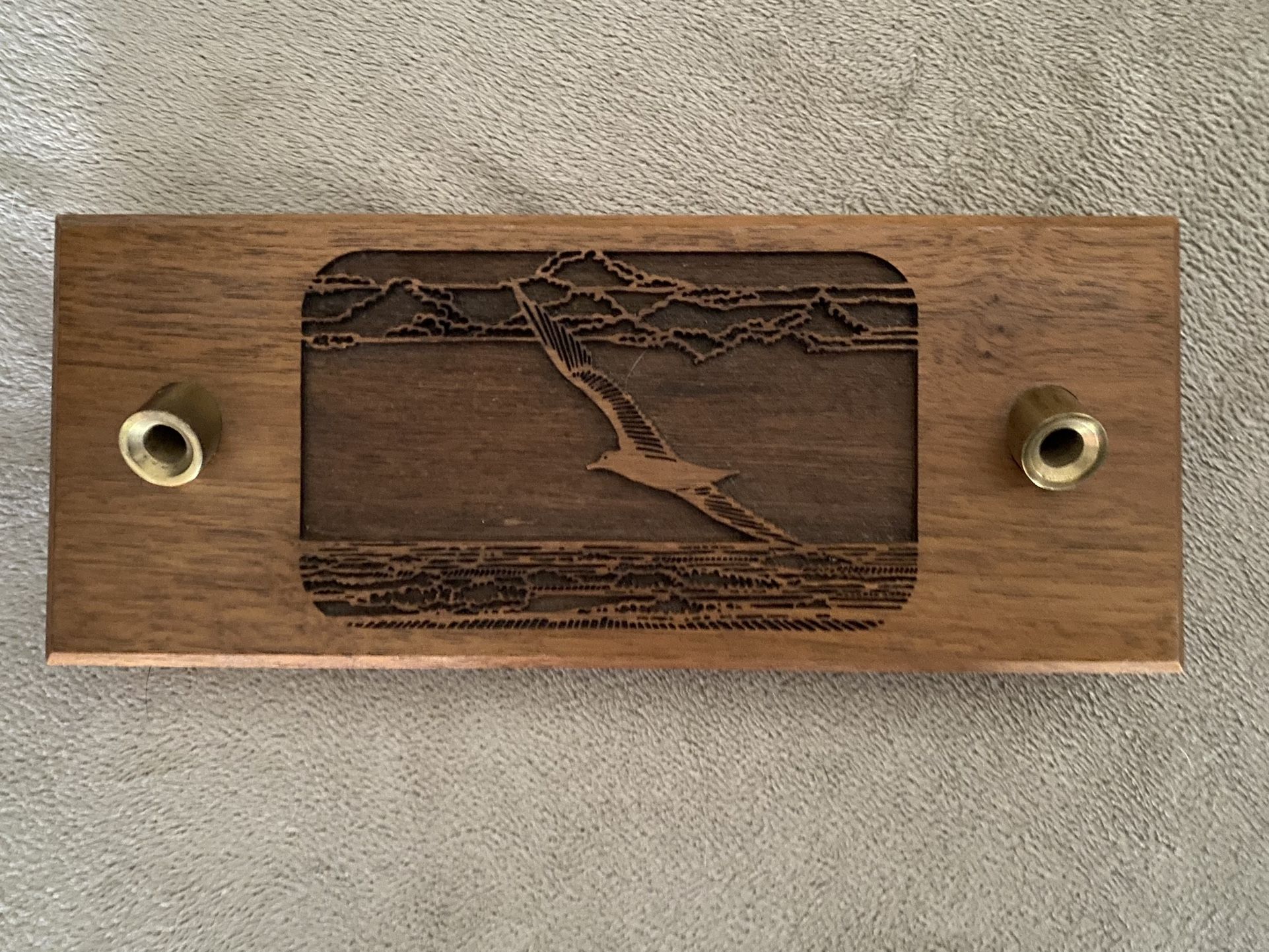 Old American Walnut Double Pen Holder