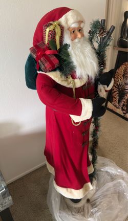 5 FT Life Size Santa Claus Christmas Decoration with Working Lights