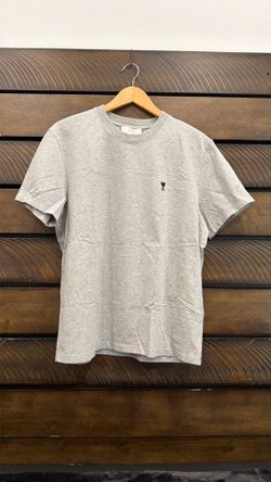 AMI Paris Ami de Cœur Logo T-Shirt Heather Gray Men’s Medium Made in Portugal