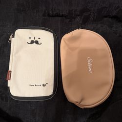 Sets of makeup brush organize bag and cosmetic bag