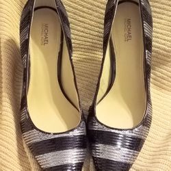 Michael Kors Black and Silver Women's High Hills 