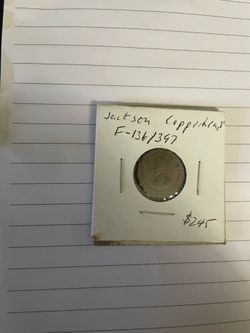 Civil war token 1863 Andrew Jackson copperhead F 136/397