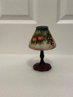 Vintage Fruit Shade Accent Lamp Candle Holder – 7.5”