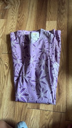 purple flowery dress