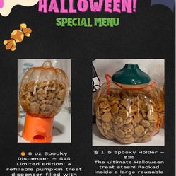 All Natural Dog/Cat Treats Halloween Menu 