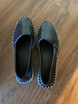 Women Platform Espadrilles Black New
