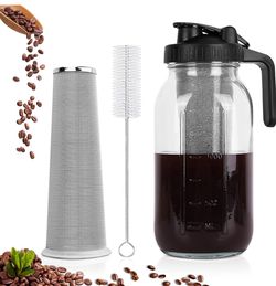 Glass Pitcher With Lid - Cold Brew