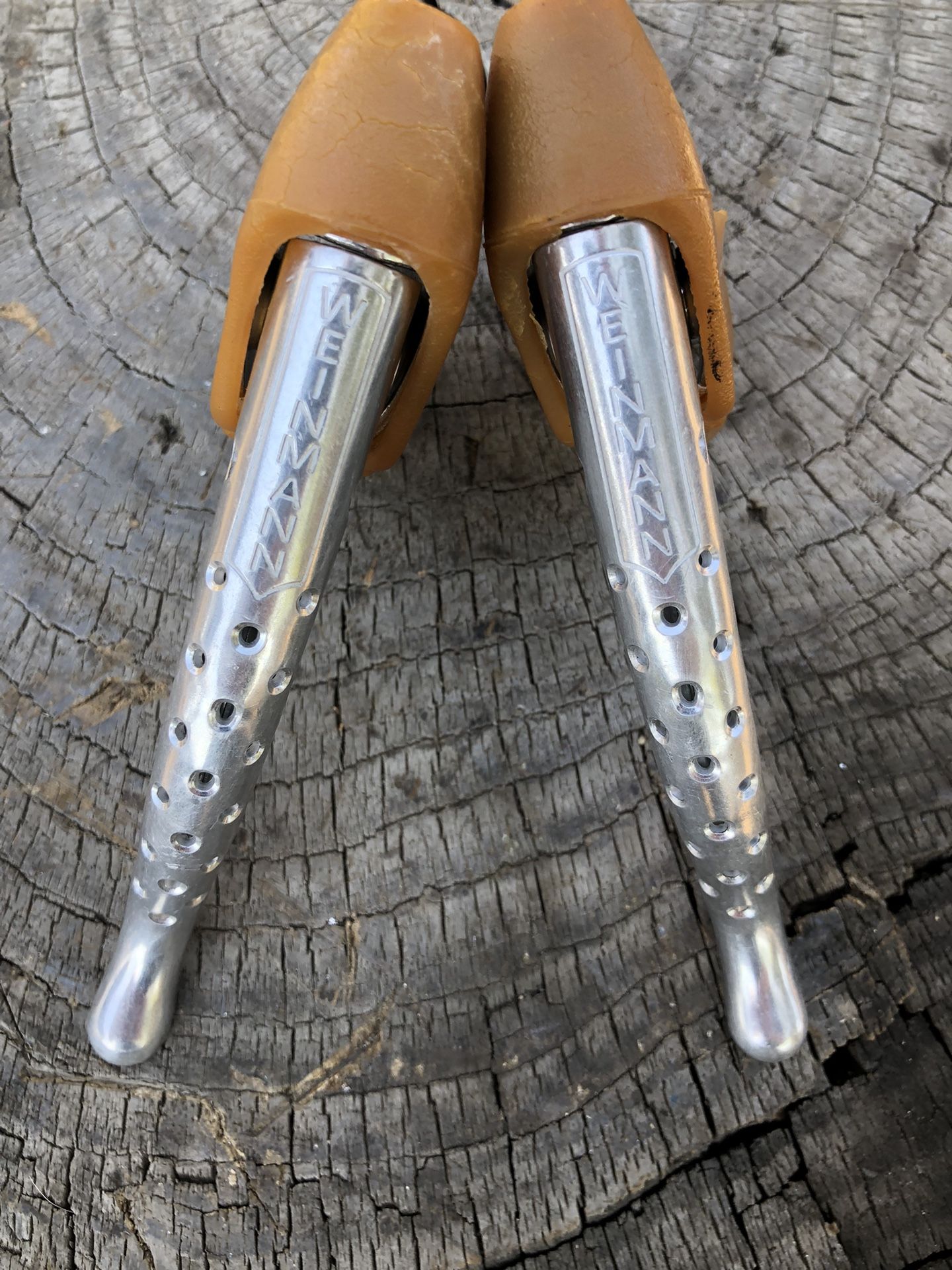 Levier De Frein Vélo Vintage Weinmann 22-24 Mm, Argent, Incomplet (vis Originale)