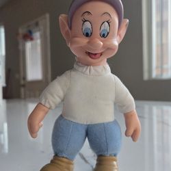 Disney Snow White Seven Dwarfs DOPEY Figure 7" Plush 