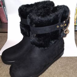 G By Guess Black Multi Fabric Boots