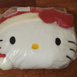 New Hello Kitty Plush Pillow 18" w/  Santa Hat