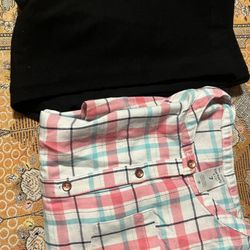 Carter’s plaid shirt dress, cat & Jack ankle length legging Girls 7