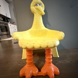 Vintage 1979 Knickerbocker Sesame Street BIG BIRD Plastic Toddler Chair 