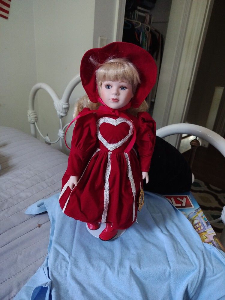 Porcelain Valentine's Day Doll