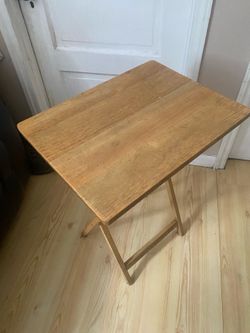 4 Solid Wood Folding Tray Tables