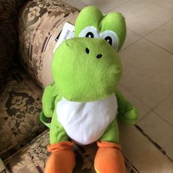 Yoshi Plush Back Pack 17” Green Dinosaur Pet super Mario Bros . New With Tag