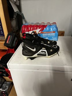 Black/White Nike Alpha Menace Football Cleats