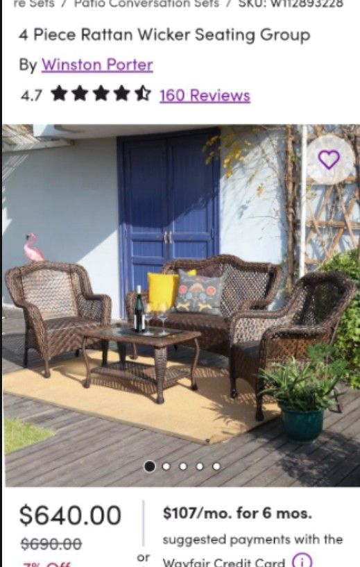 Brand New 4-Piece Patio Furniture Set Patio Outdoor Sofa Set With Built-in Cushions Outdoor Patio Furniture Brand New πππΊπ