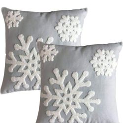 Elite: Christmas Snowflake decorative Throw Pillow Covers 