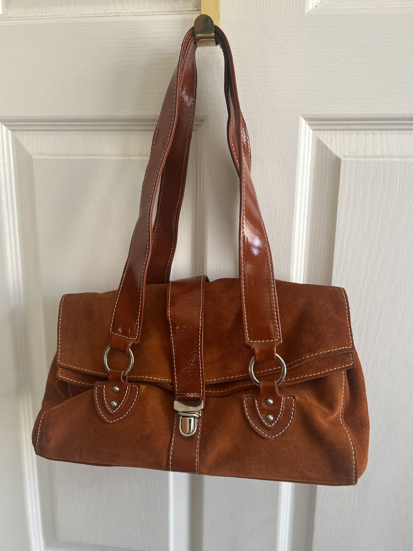 Vintage Helen Welsh Purse Made Italy Fine Soft Leather Shoulder Bag Color Unique